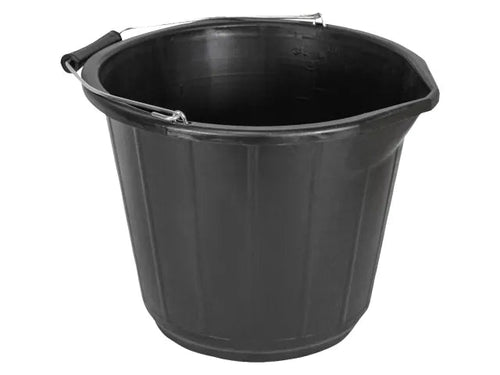 Bucket General Purpose 14 litre (3 gallon) - Black-Eclipse Fencing
