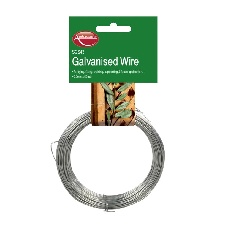 Ambassador Galvanised Wire 0.9mm x 50m-Eclipse Fencing