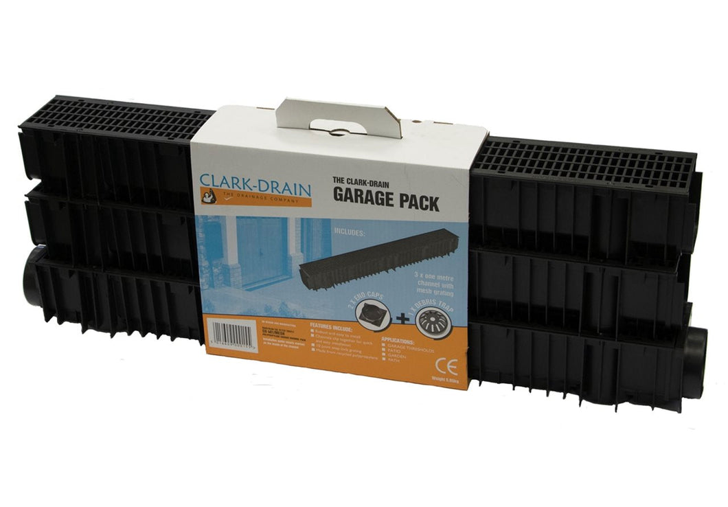 Clarke Drain Domestic Drainage Channel, Garage Pack 3m.-Eclipse Fencing