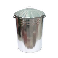 Galvanised Bin with Steel Lid-Eclipse Fencing