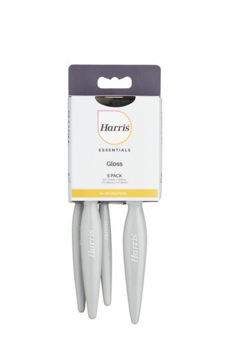 Harris Essentials Gloss Paint Brush Set Pack 5-Eclipse Fencing