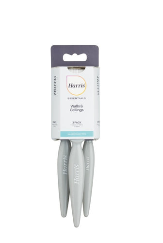 Harris Essentials Wall & Ceiling Paint Brush Set Pack 3-Eclipse Fencing