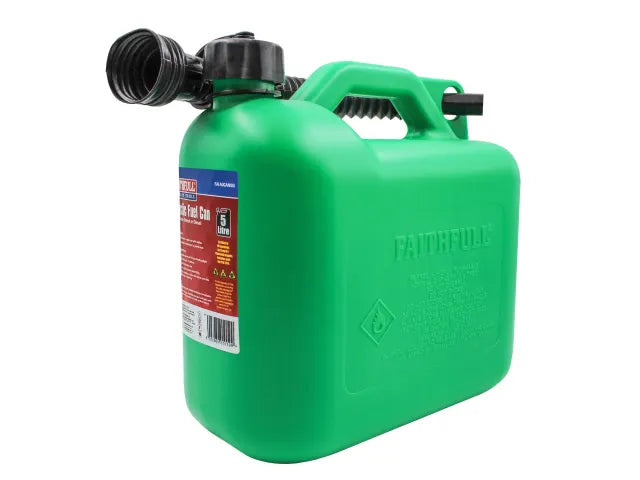 Plastic Fuel Can Green 5 litre-Eclipse Fencing