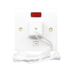 Securlec 1 Gang Ceiling Switch with Neon 45amp-Eclipse Fencing
