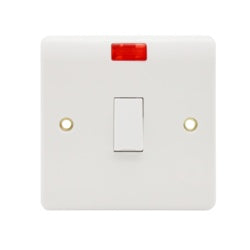 Securlec 1 Gang Double Pole Switch & Pilot Light 20 Amp-Eclipse Fencing