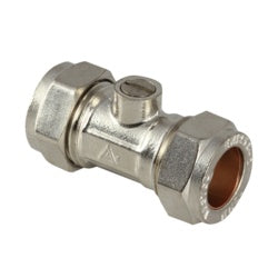 Securplumb L/P CXC Chrome Isolation Valve 15mm-Eclipse Fencing