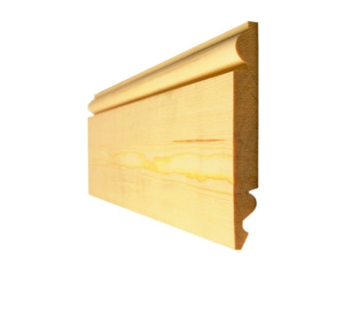 Skirting Board Torus & Ogee Pine Redwood 125mm x 25mm x 4.2m-Eclipse Fencing
