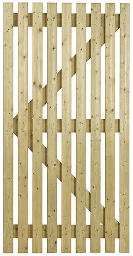 Slatted Flat Side Gate Pressure Treated 900mm x 1.8m-Eclipse Fencing