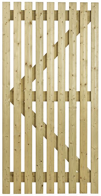 Slatted Flat Side Gate Pressure Treated 900mm x 1.8m-Eclipse Fencing