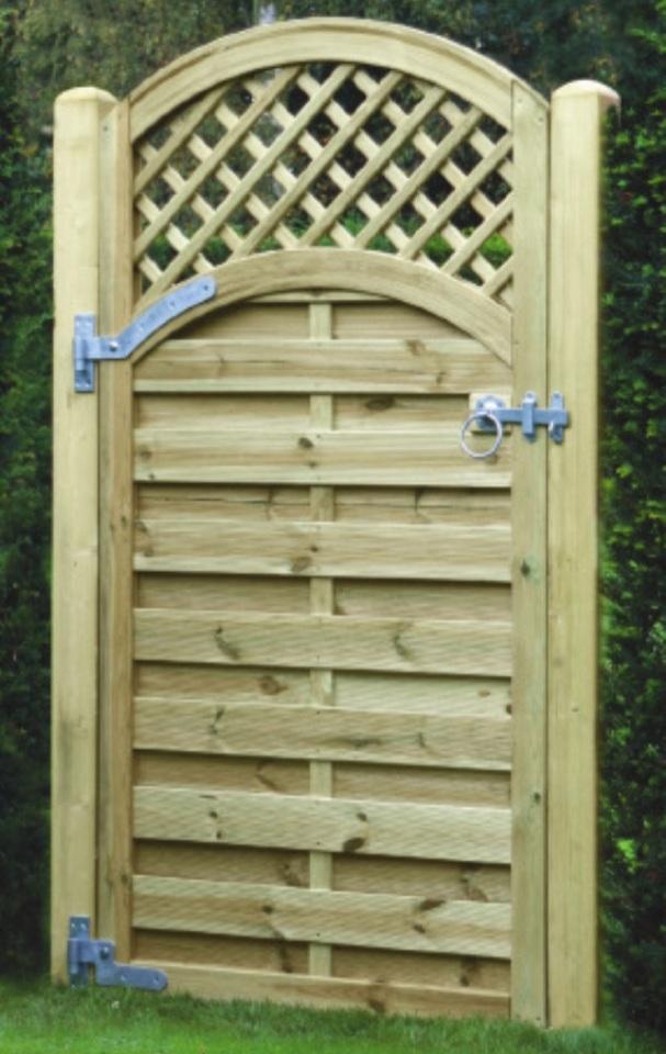 Arched Lattice Top Gate 180cm x 90cm-Eclipse Fencing