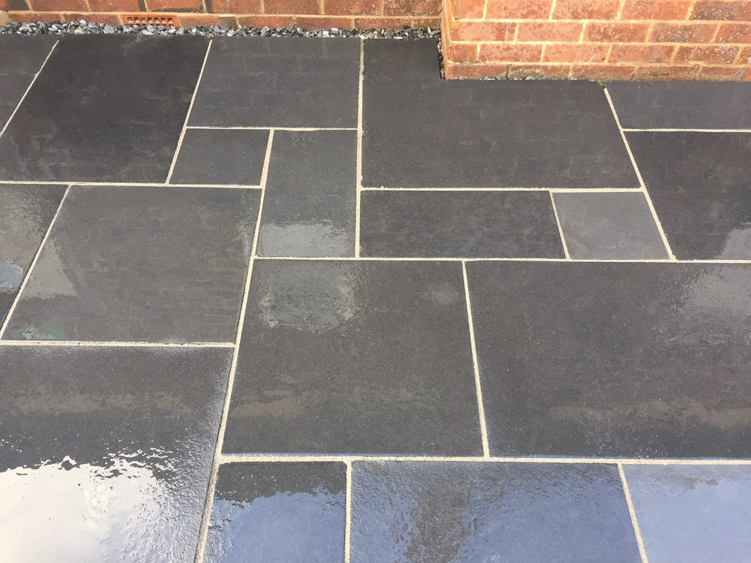 Black Limestone Patio Pack Calibrated 22mm-Eclipse Fencing