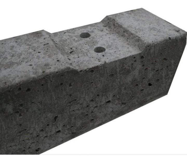 Concrete Recessed Post-Eclipse Fencing