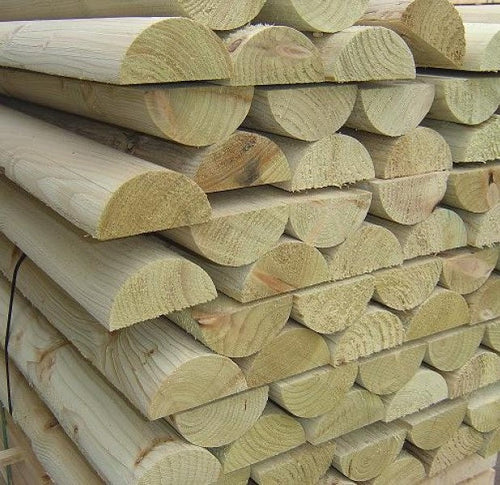 Half Round Machined Rails 100mm x 3.6m ** 10% off at Checkout **-Eclipse Fencing
