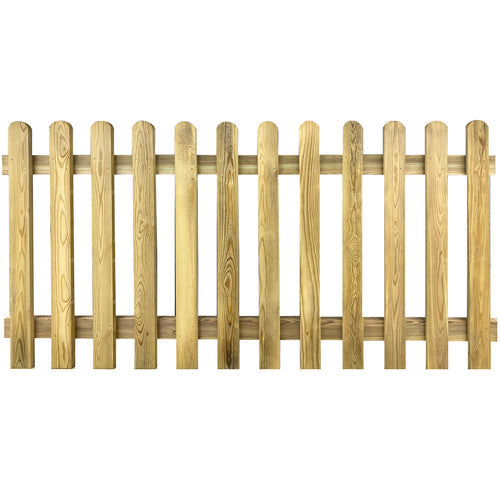 Picket Panel Smooth Tanalised Timber Round Top-Eclipse Fencing